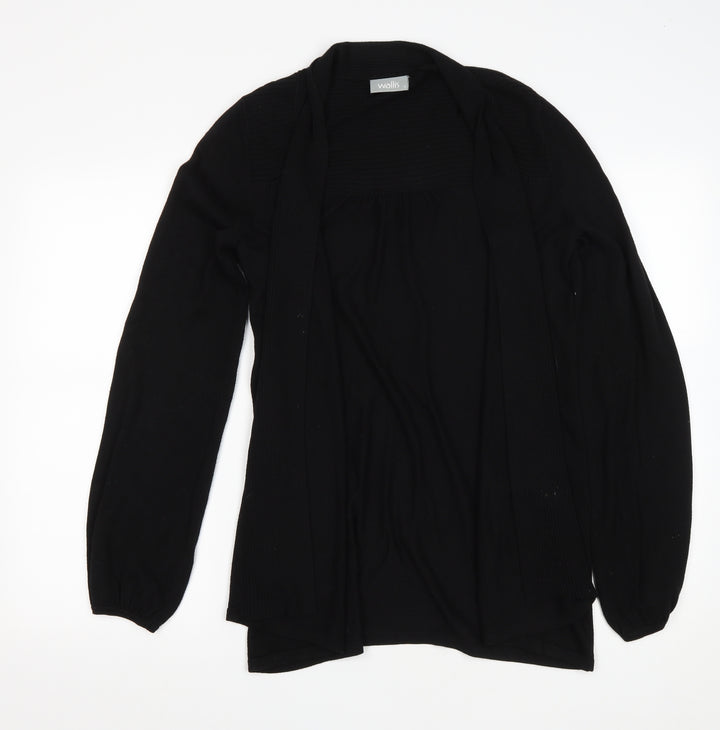 Wallis Womens Black V-Neck Viscose Cardigan Jumper Size S