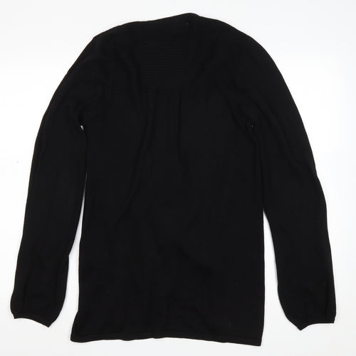 Wallis Womens Black V-Neck Viscose Cardigan Jumper Size S