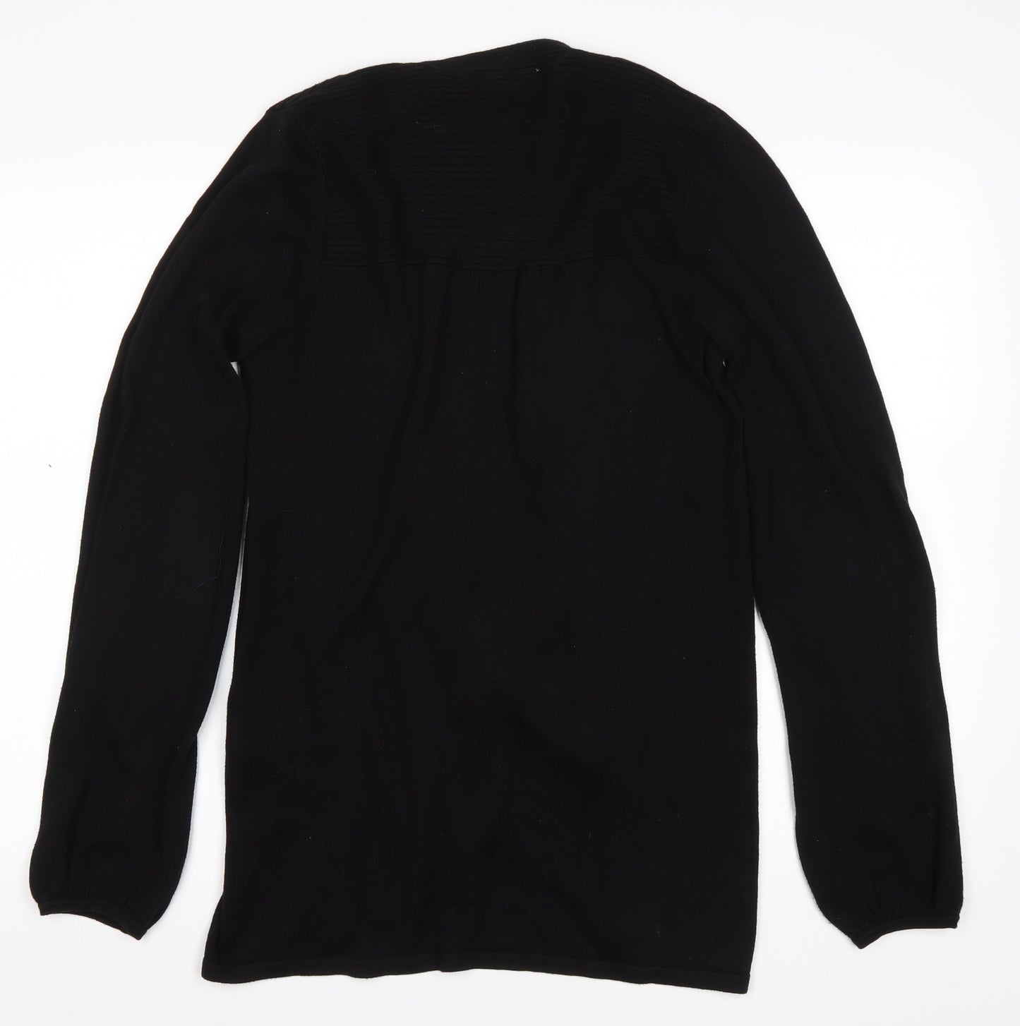 Wallis Womens Black V-Neck Viscose Cardigan Jumper Size S