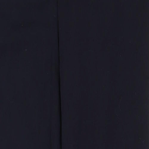 Marks and Spencer Womens Blue Viscose Dress Pants Trousers Size 8 L25 in Regular Zip