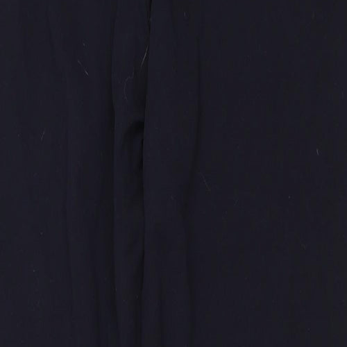 Marks and Spencer Womens Blue Viscose Dress Pants Trousers Size 8 L25 in Regular Zip