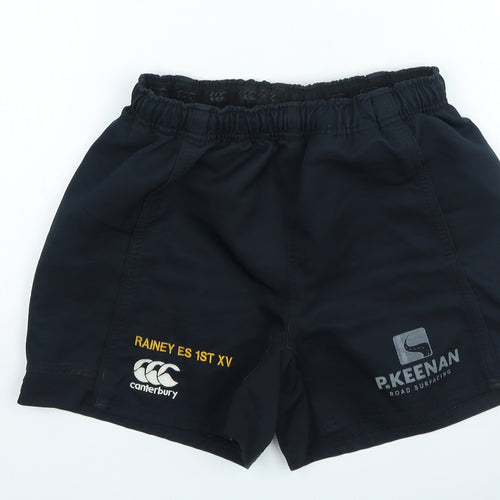 Canterbury Mens Blue Polyester Sweat Shorts Size M Regular Drawstring