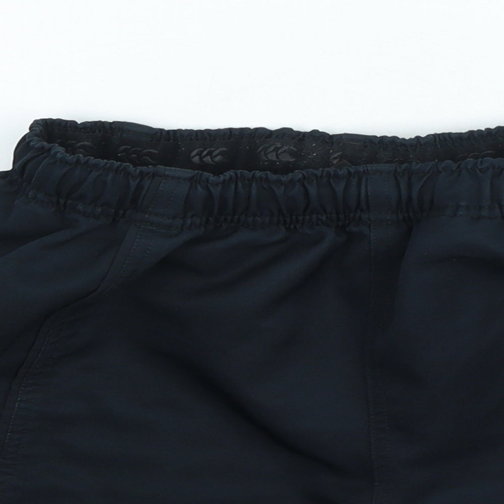 Canterbury Mens Blue Polyester Sweat Shorts Size M Regular Drawstring