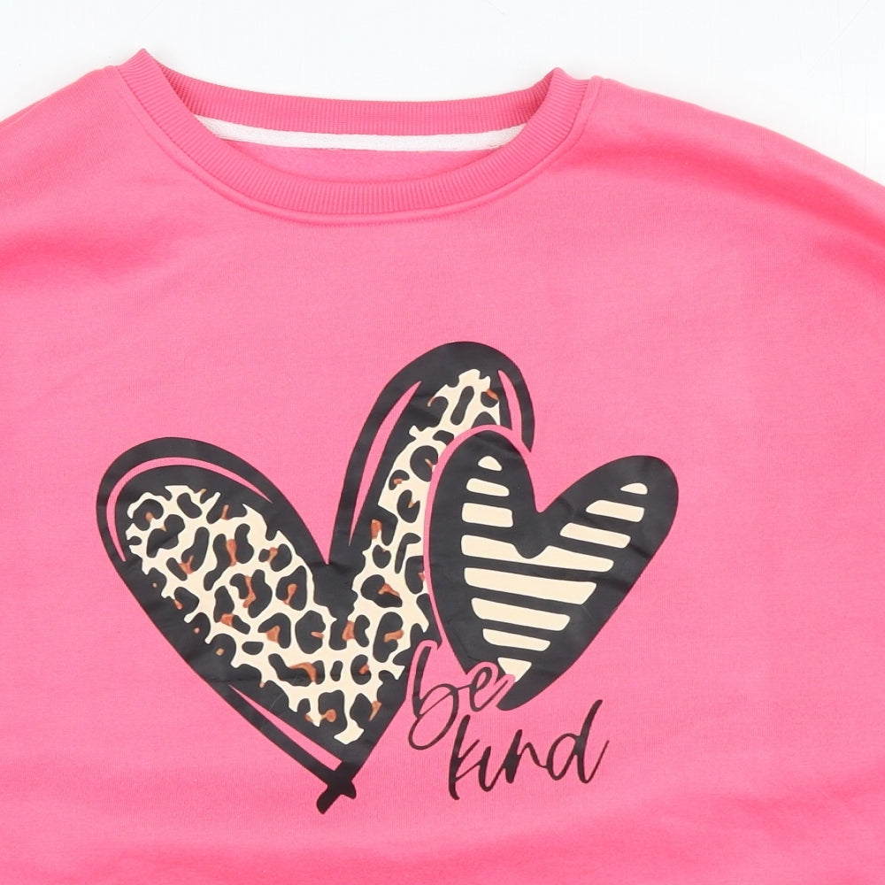 SheIn Womens Pink Polyester Pullover Sweatshirt Size 4XL Pullover - Be Kind