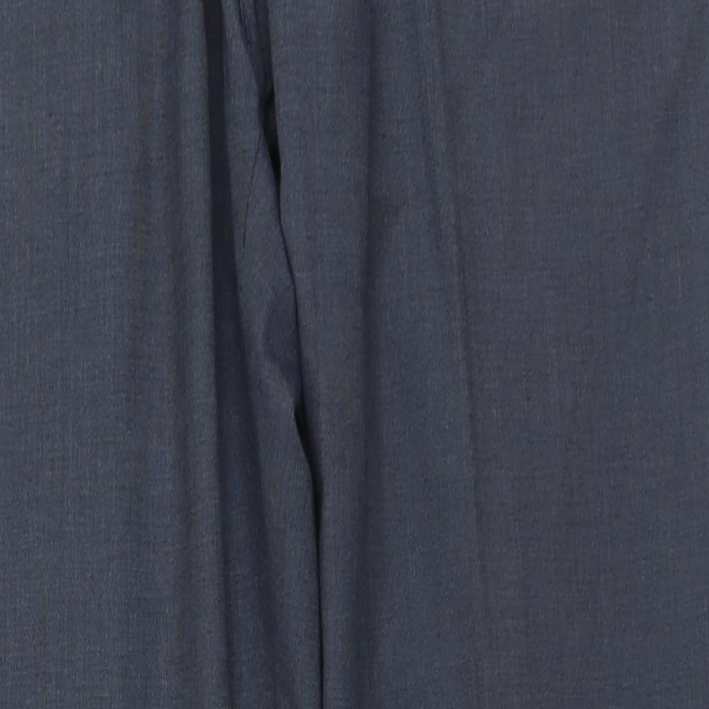 Perry Ellis Mens Grey Cotton Trousers Size 38 in L26 in Regular Zip