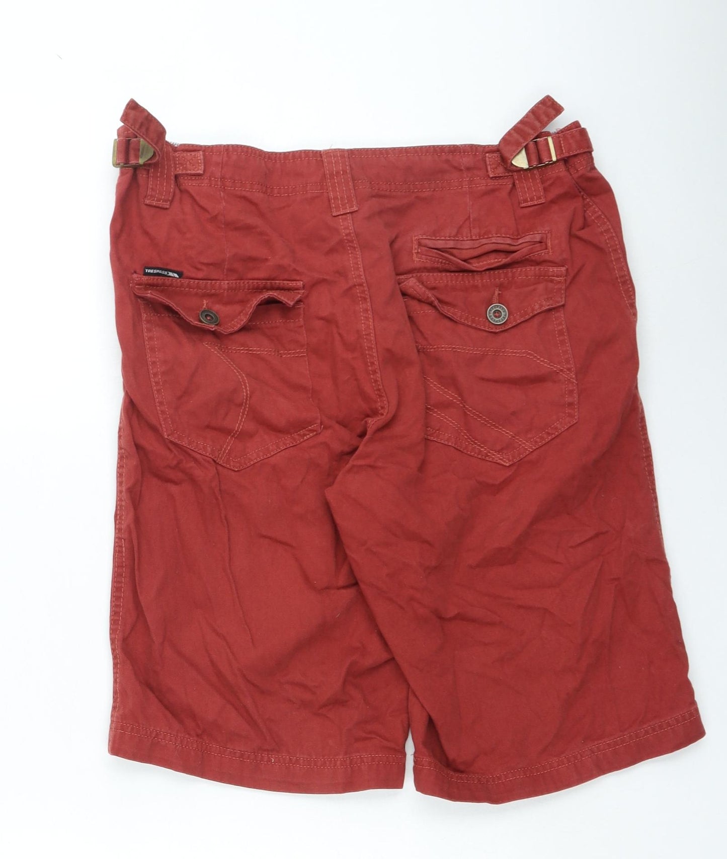 Trespass Mens Orange Cotton Chino Shorts Size S L8 in Regular Zip