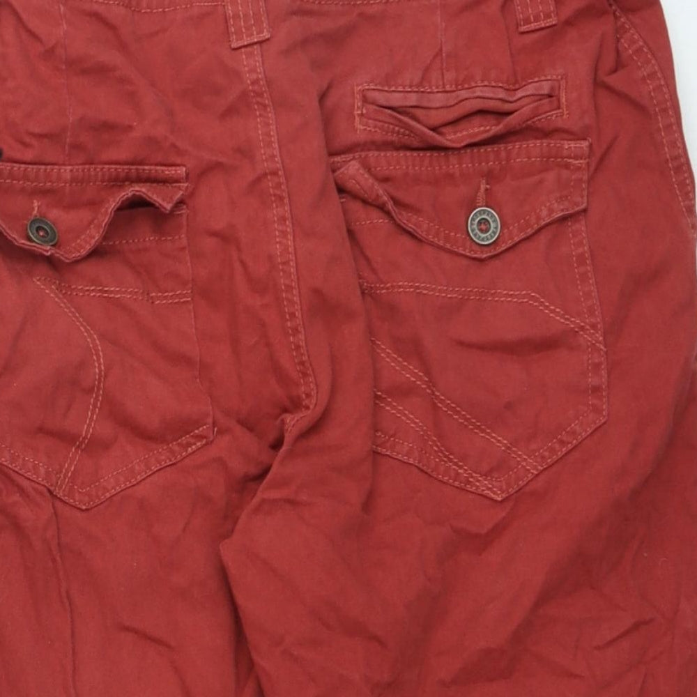 Trespass Mens Orange Cotton Chino Shorts Size S L8 in Regular Zip