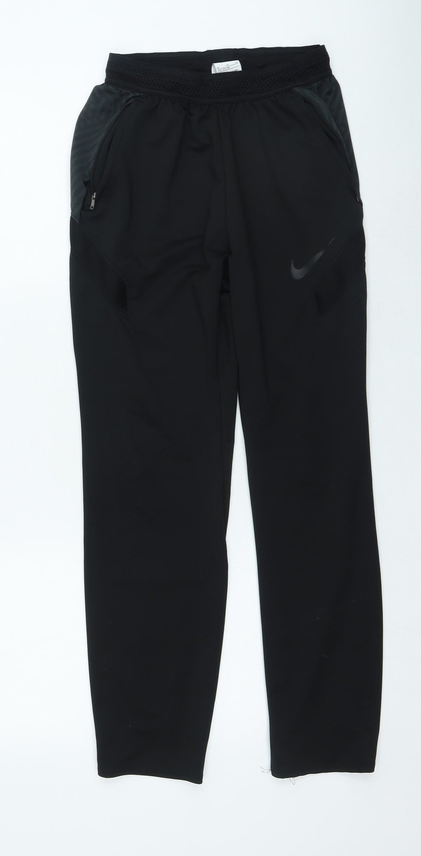 Nike Mens Black Polyester Jegging Trousers Size XL L25 in Regular Drawstring