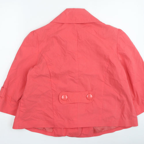 Dunnes Stores Womens Pink Jacket Size 14 Button