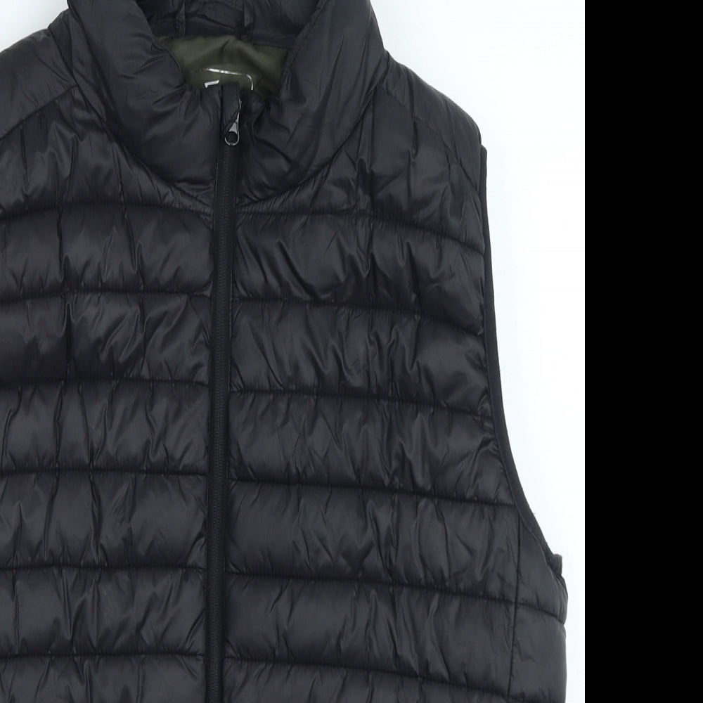 Primark Mens Black Gilet Jacket Size XL Zip