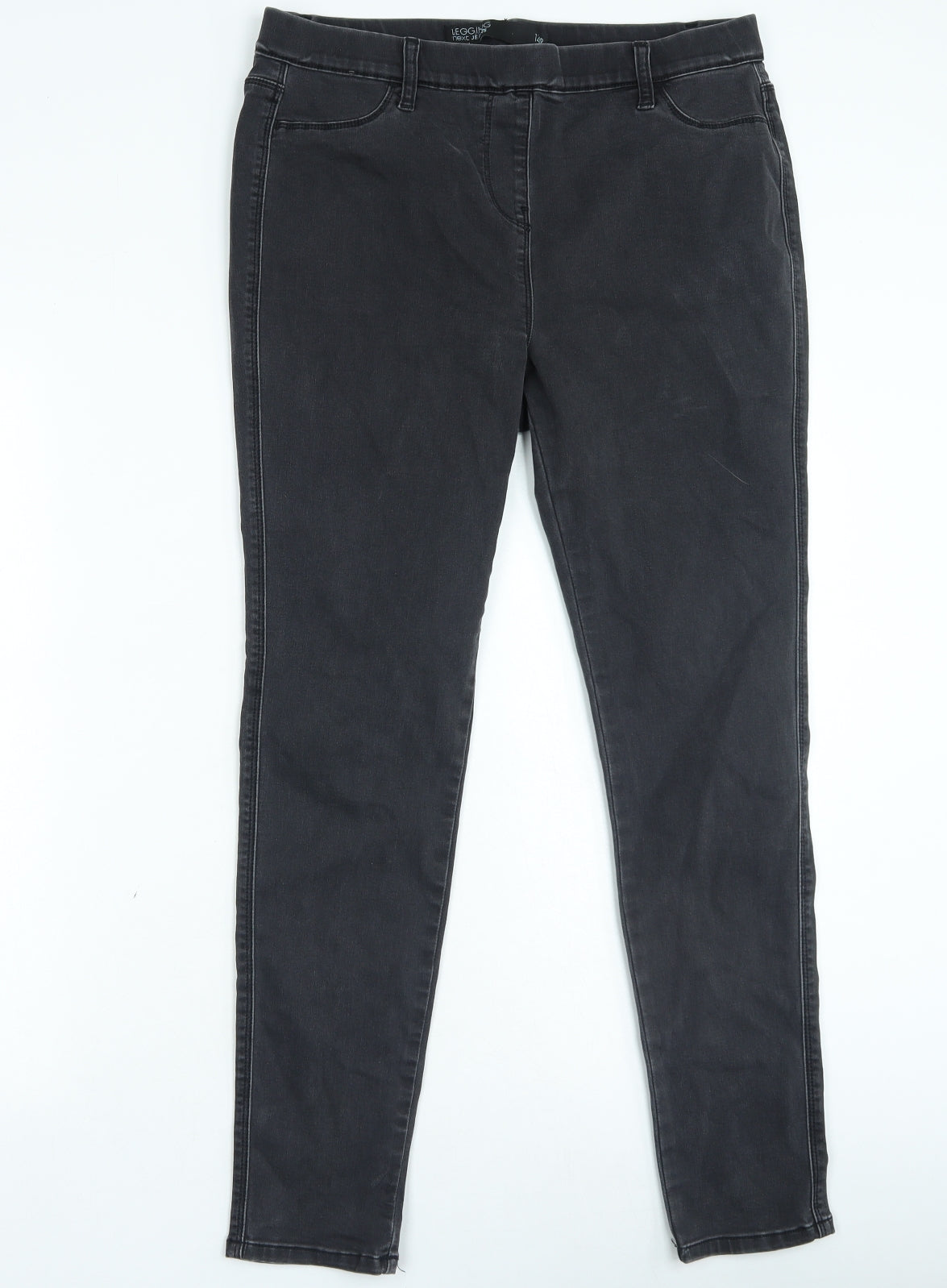 NEXT Womens Grey Cotton Jegging Jeans Size 14 L26 in Regular