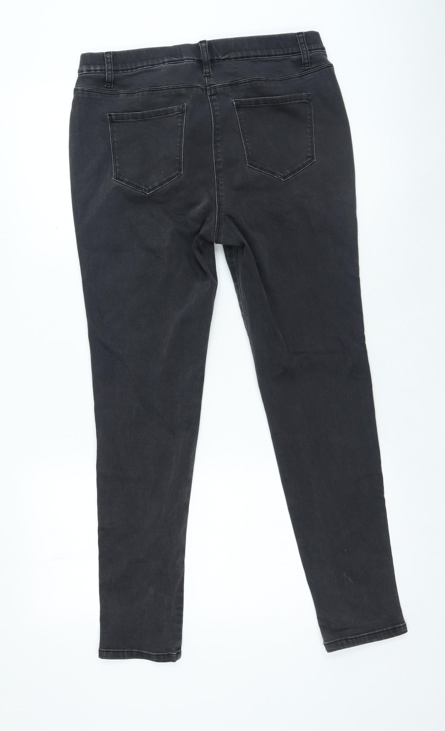 NEXT Womens Grey Cotton Jegging Jeans Size 14 L26 in Regular