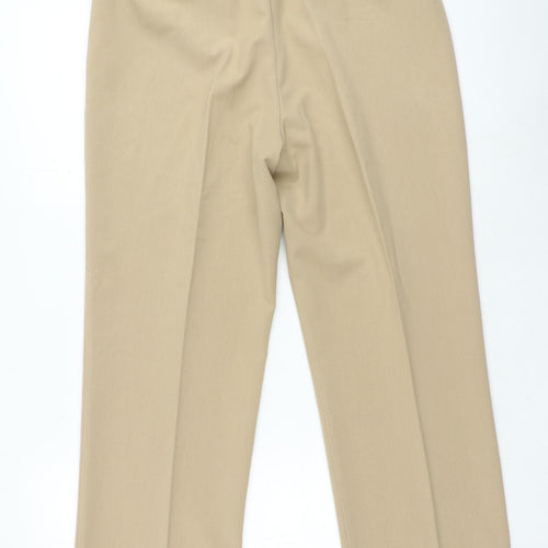 Julipa Womens Brown Polyester Trousers Size 14 L27 in Regular