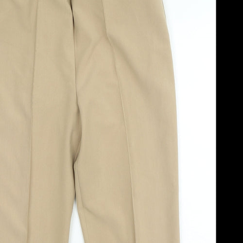 Julipa Womens Brown Polyester Trousers Size 14 L27 in Regular
