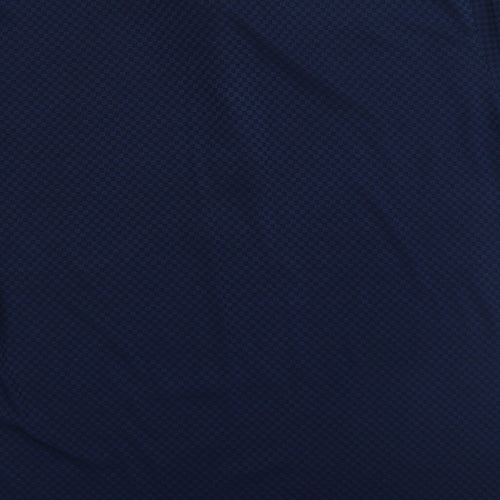 xv kings Mens Blue Geometric Polyester Polo Size XL Collared Button