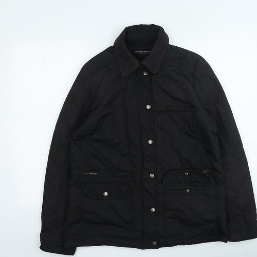 Dorothy Perkins Womens Black Rain Coat Coat Size 14 Zip