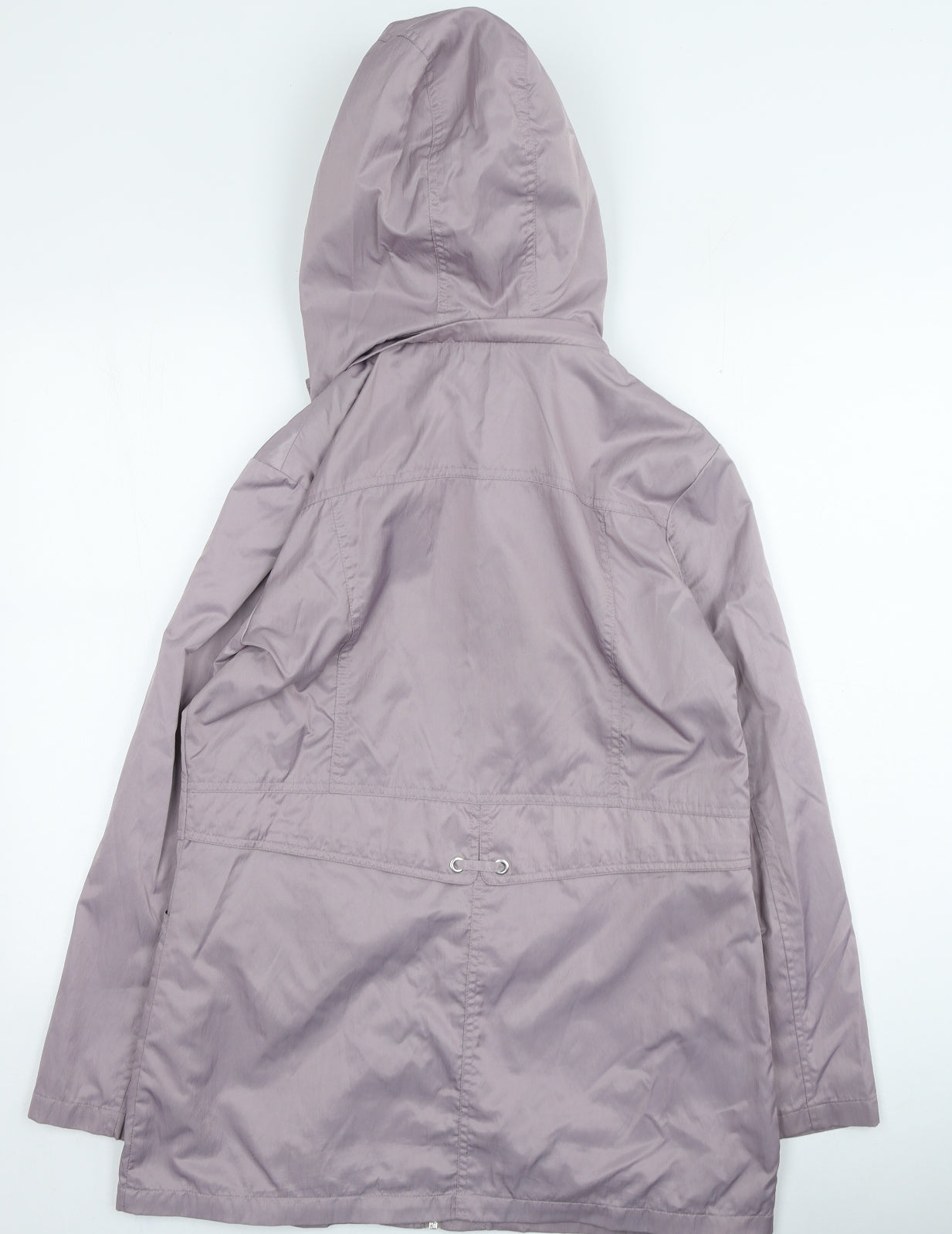 Preworn Womens Purple Rain Coat Coat Size 10 Zip