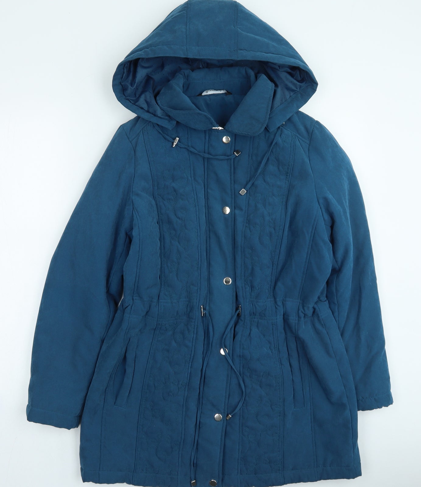 Bonmarche Womens Green Overcoat Coat Size 10 Zip