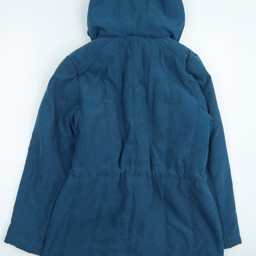 Bonmarche Womens Green Overcoat Coat Size 10 Zip
