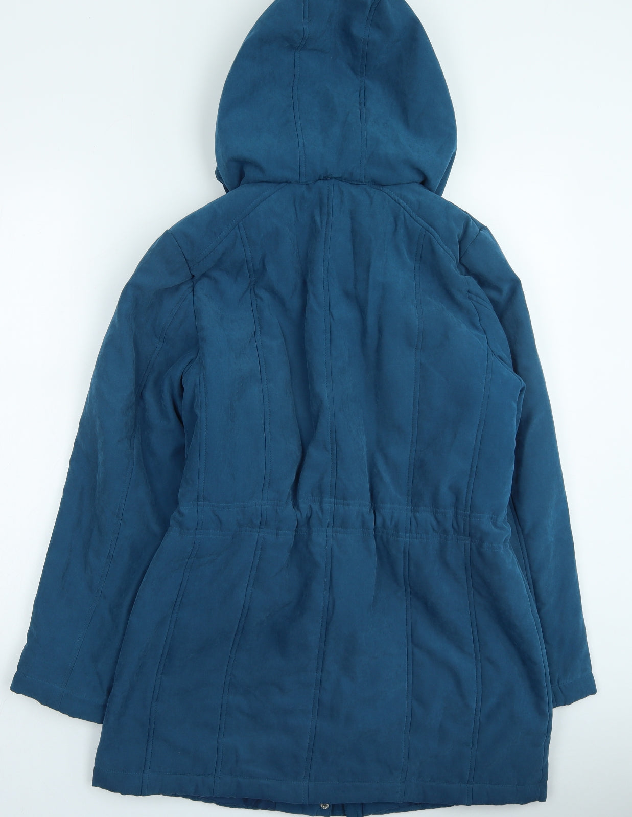 Bonmarche Womens Green Overcoat Coat Size 10 Zip