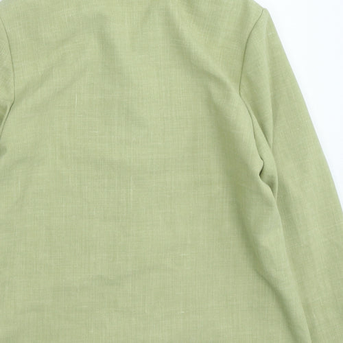 Karelia Womens Green Polyester Basic Button-Up Size 16 Collared