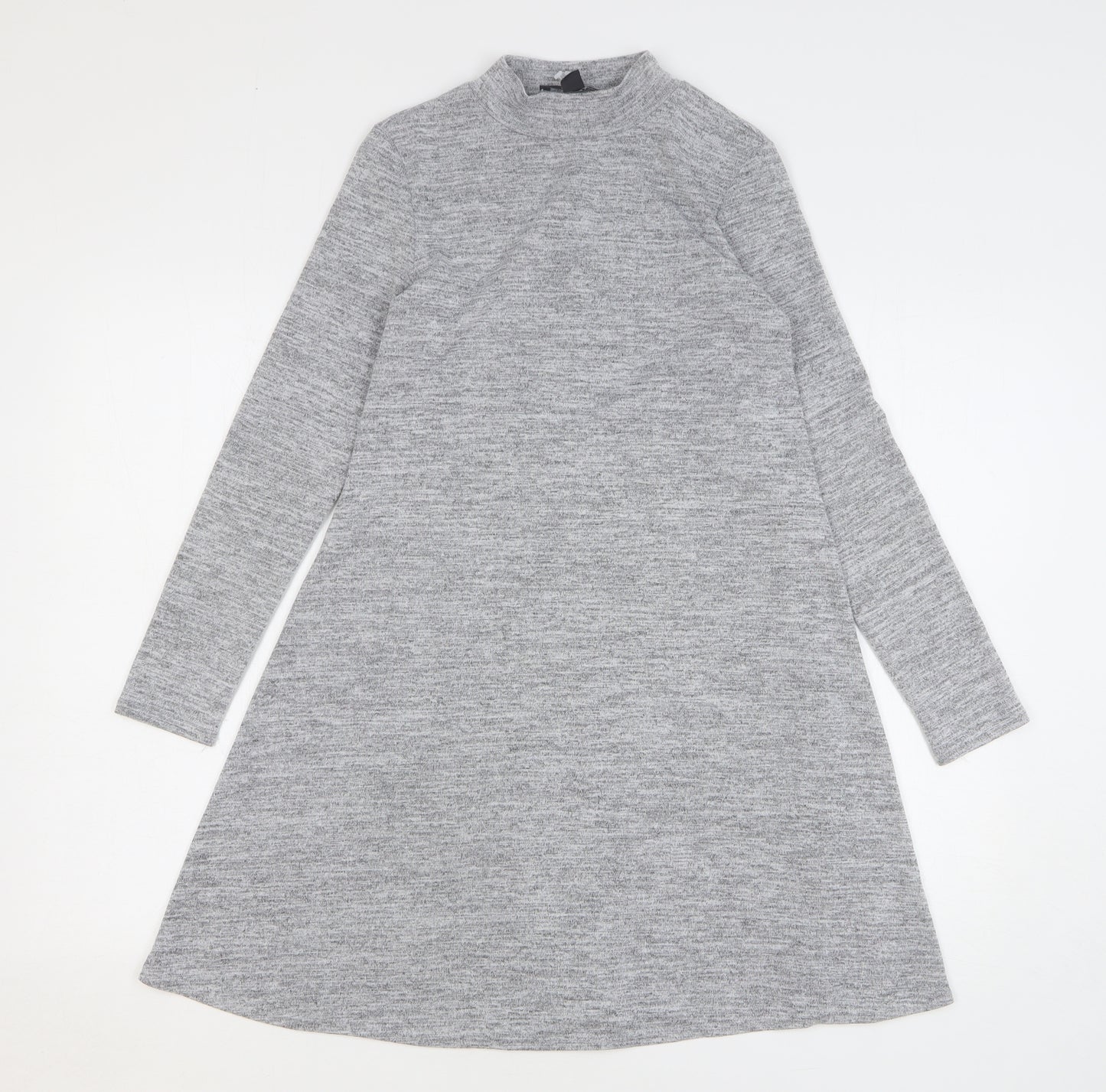 Atmosphere Womens Grey Polyester Jumper Dress Size 6 High Neck Pullover