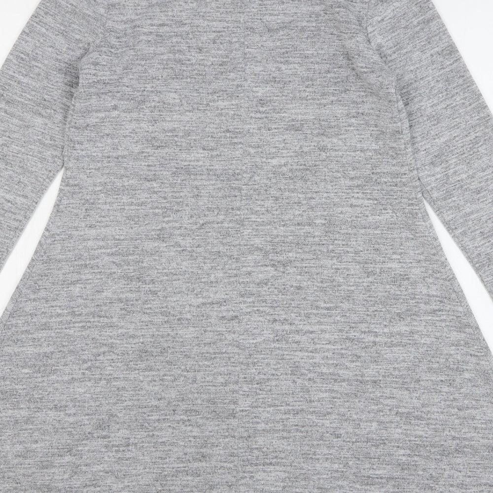 Atmosphere Womens Grey Polyester Jumper Dress Size 6 High Neck Pullover