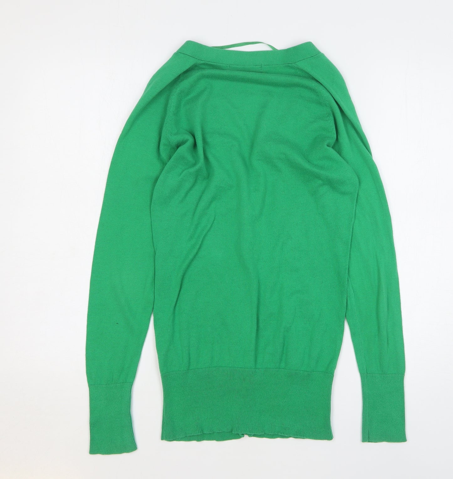 Atmosphere Womens Green V-Neck Cotton Cardigan Jumper Size 12