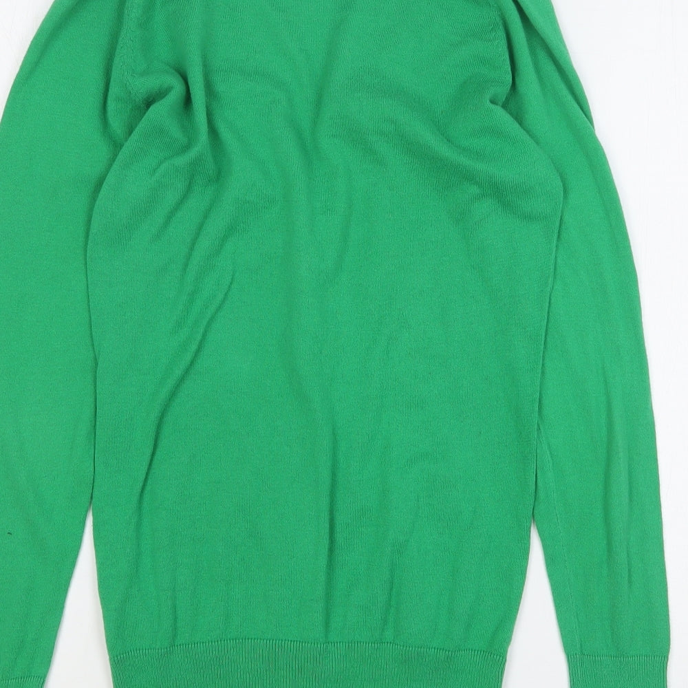Atmosphere Womens Green V-Neck Cotton Cardigan Jumper Size 12