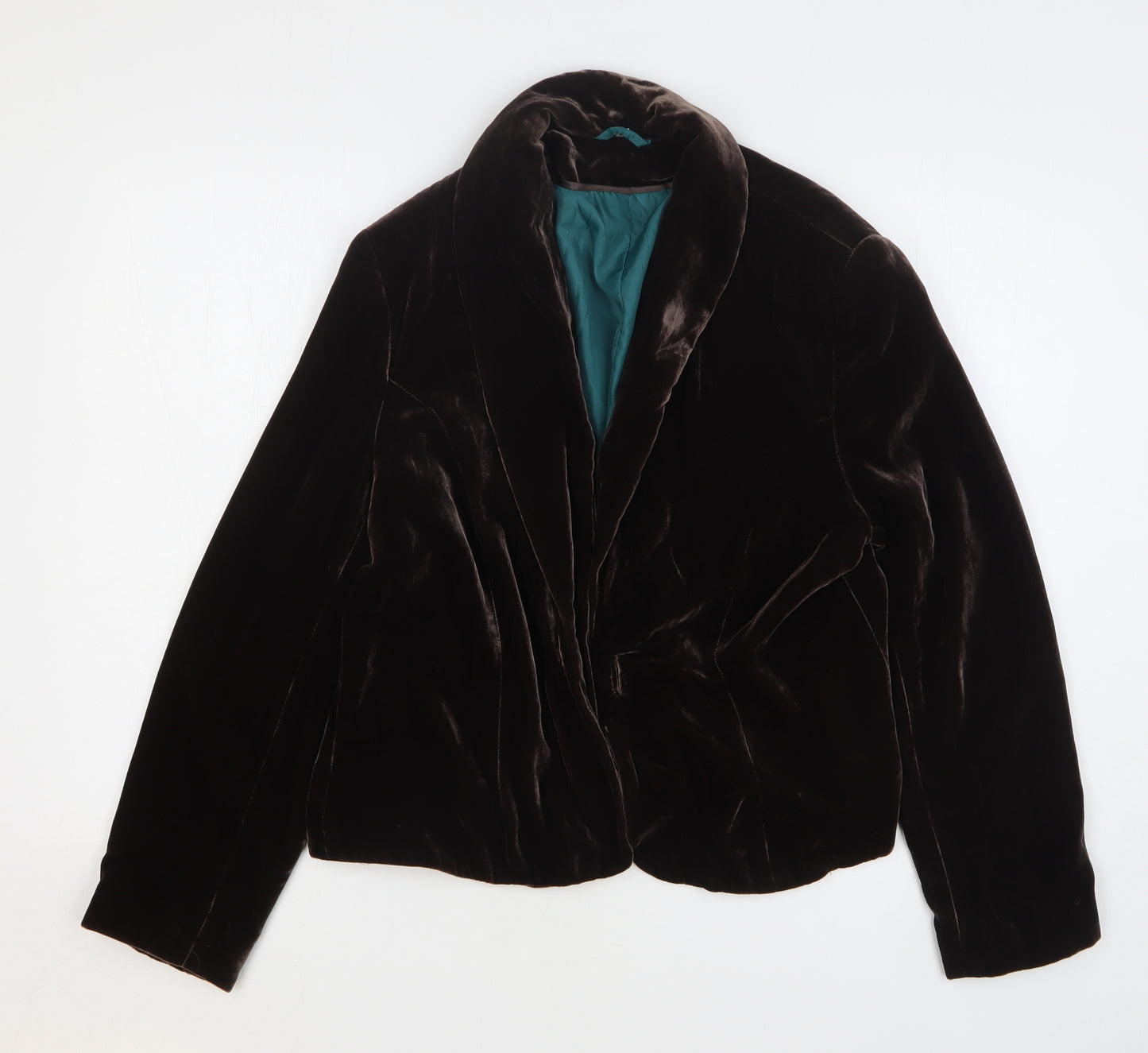 Klass Womens Brown Silk Jacket Blazer Size 18