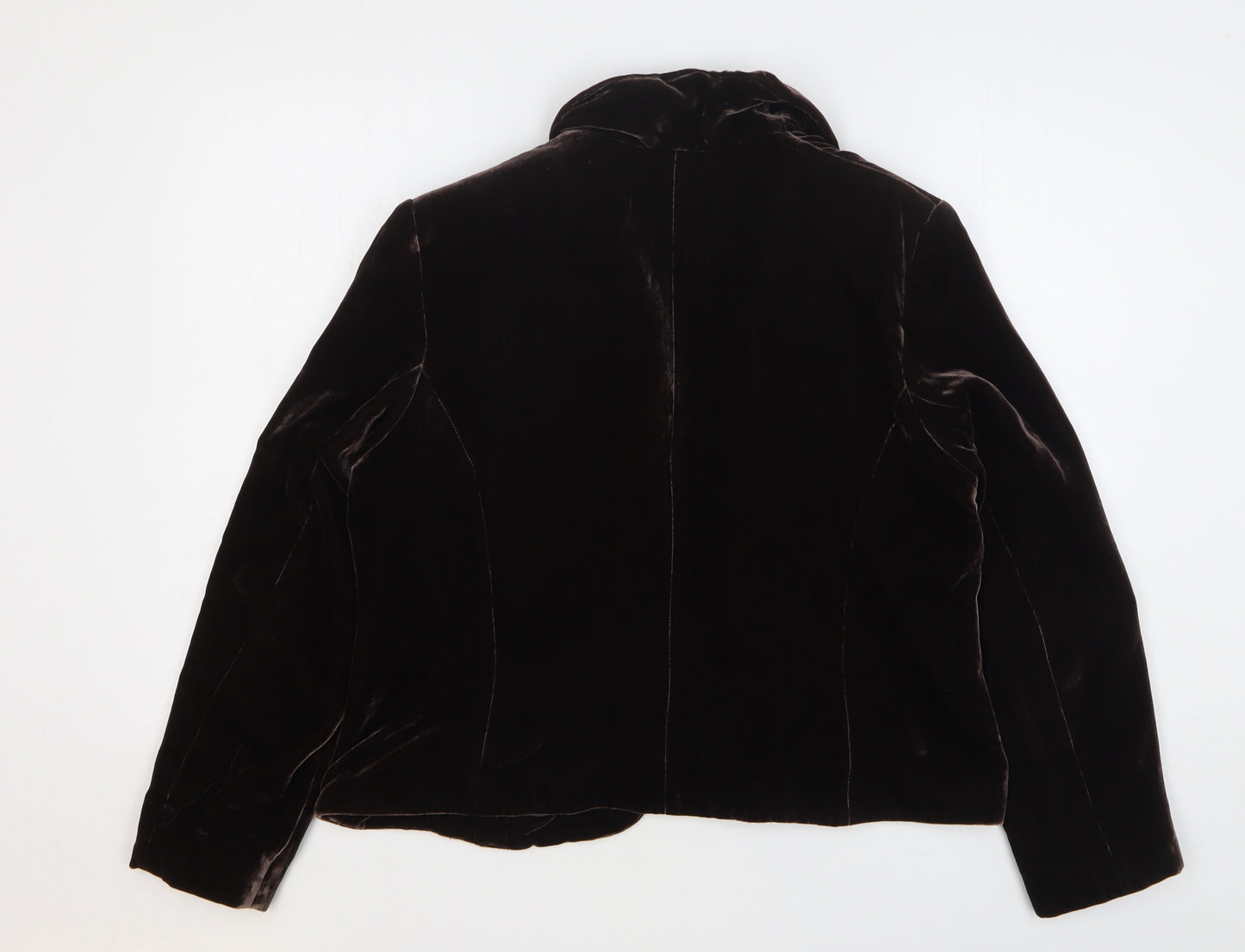 Klass Womens Brown Silk Jacket Blazer Size 18