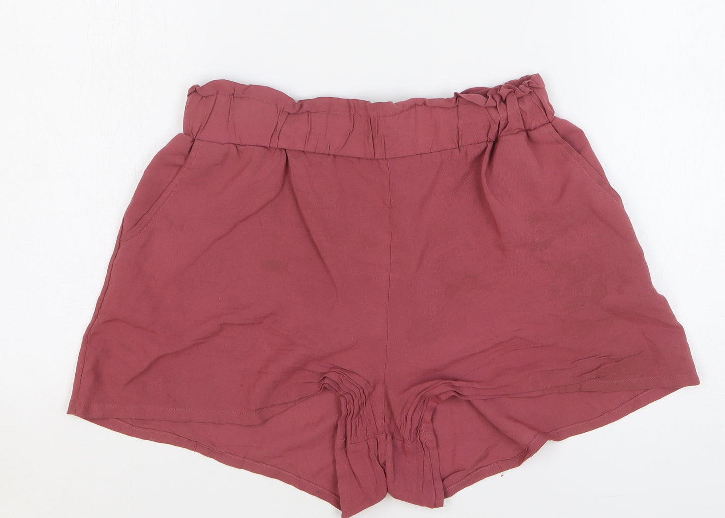 Primark Womens Pink Viscose Hot Pants Shorts Size 10 L4 in Regular