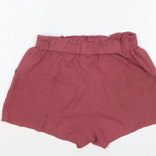 Primark Womens Pink Viscose Hot Pants Shorts Size 10 L4 in Regular