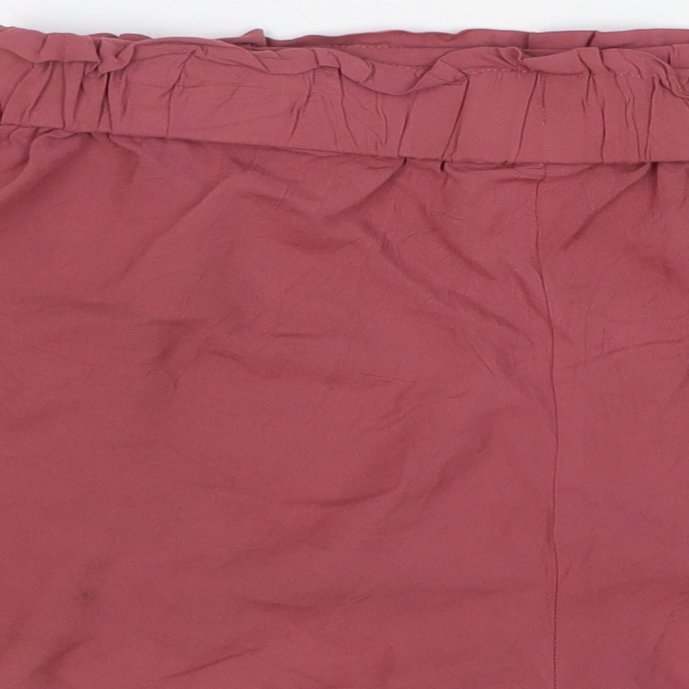 Primark Womens Pink Viscose Hot Pants Shorts Size 10 L4 in Regular