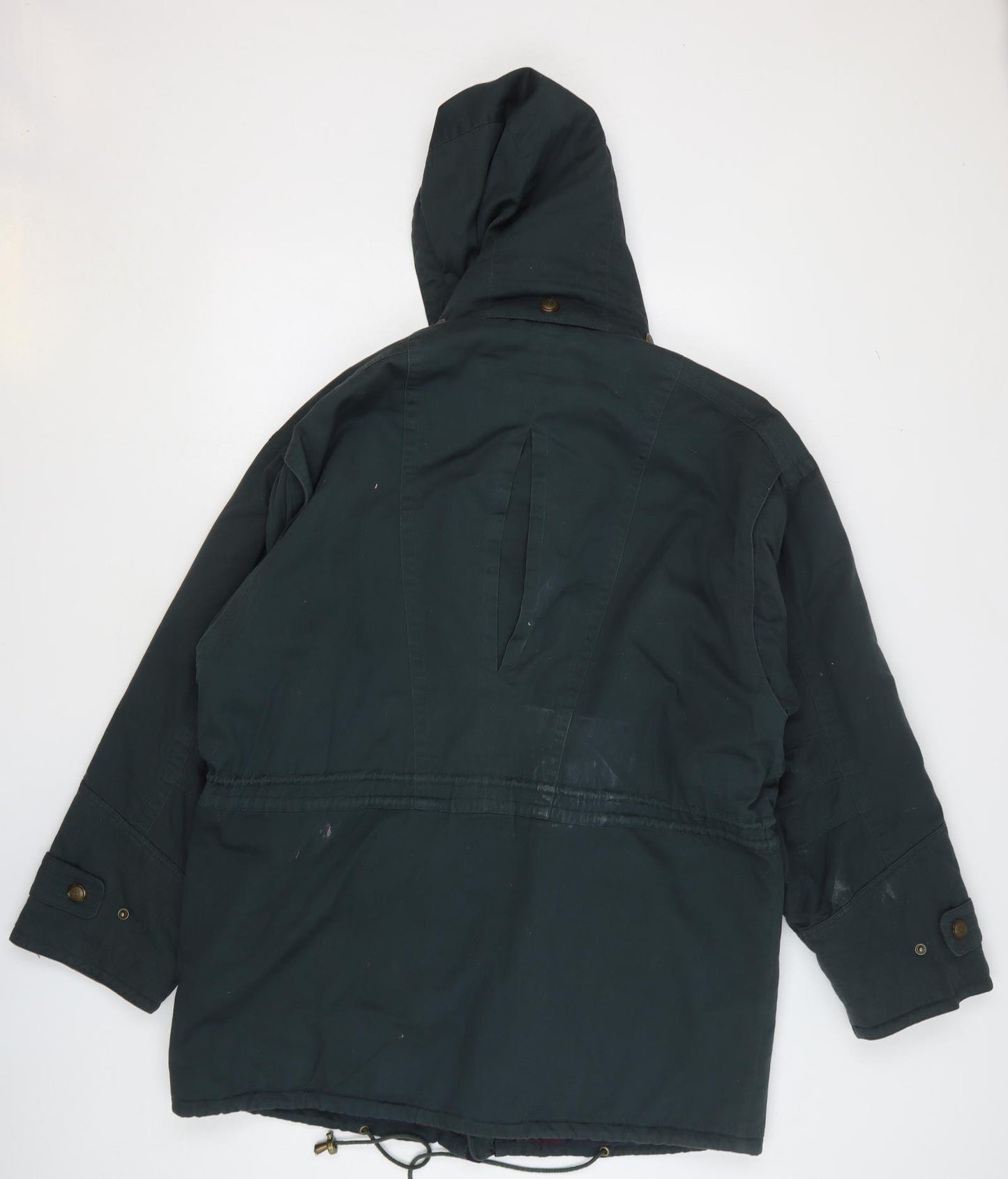 Casual Club Mens Green Parka Coat Size M Zip