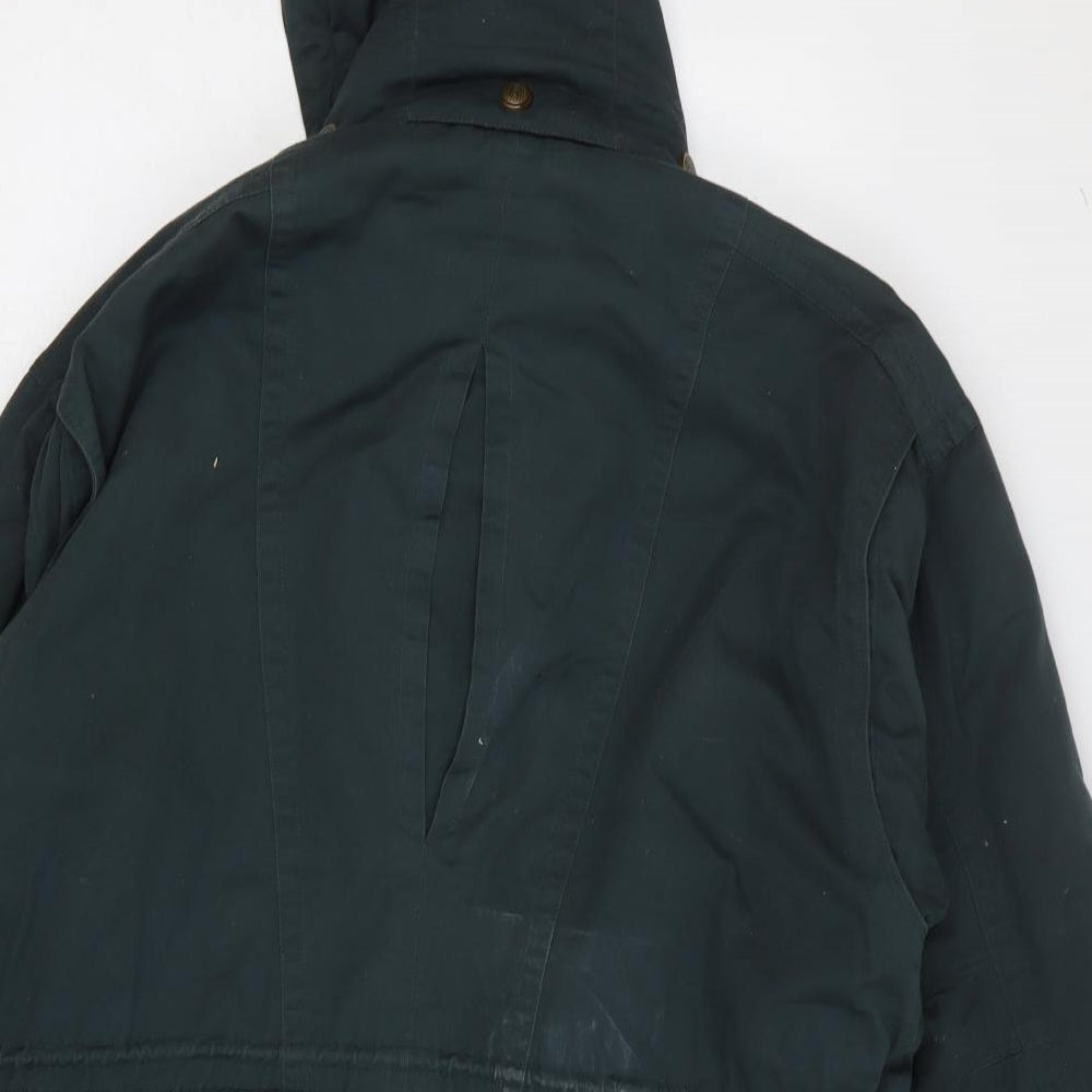 Casual Club Mens Green Parka Coat Size M Zip