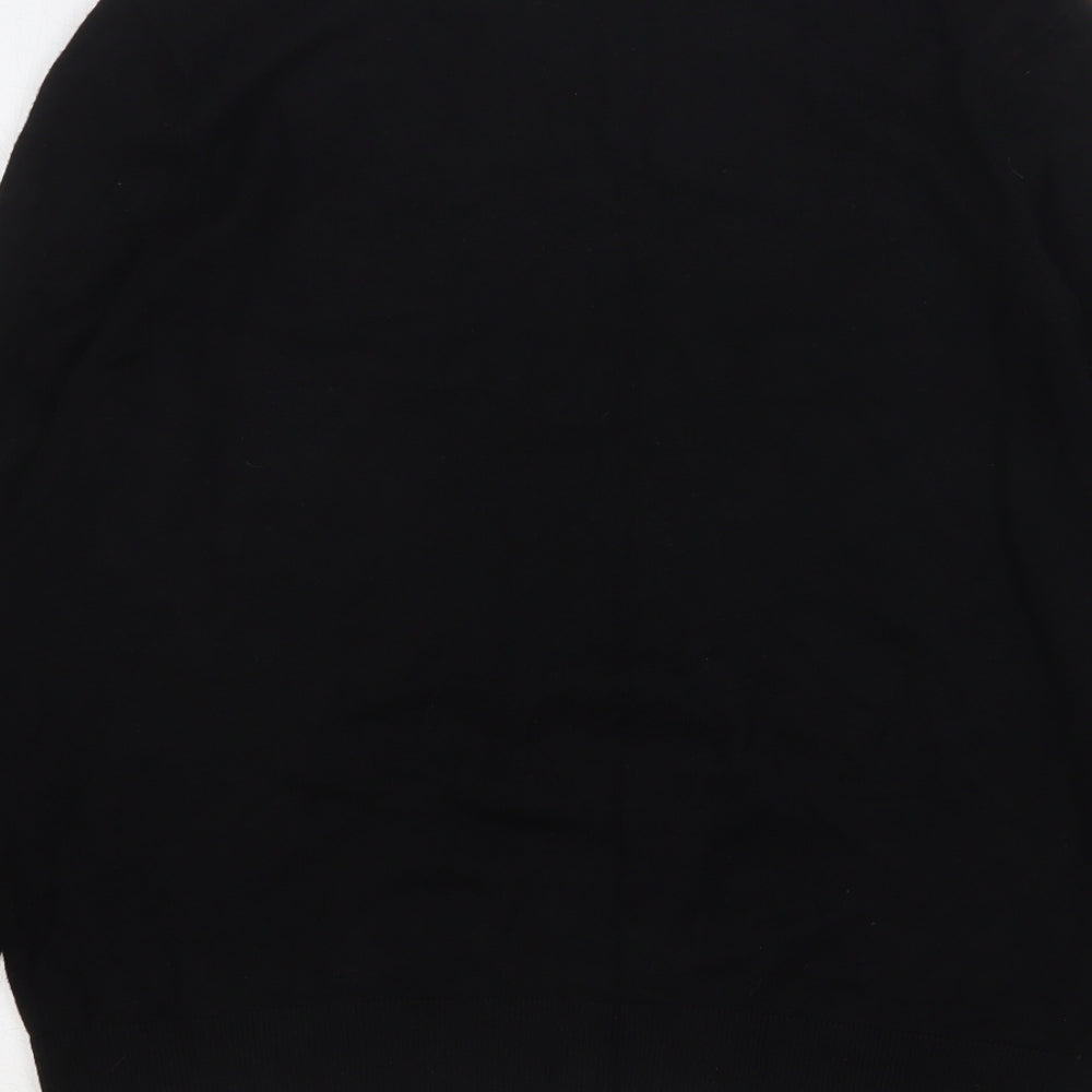 Peacocks Womens Black Round Neck Polyester Pullover Jumper Size 14