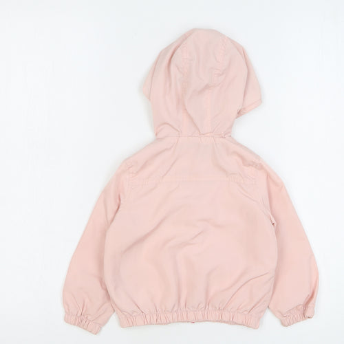 F&F Girls Pink Rain Coat Coat Size 18-24 Months Zip