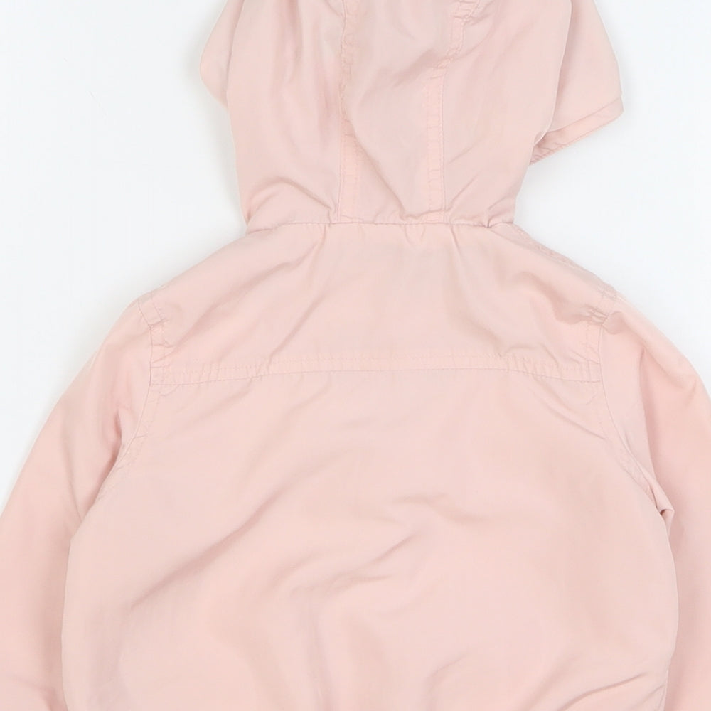 F&F Girls Pink Rain Coat Coat Size 18-24 Months Zip