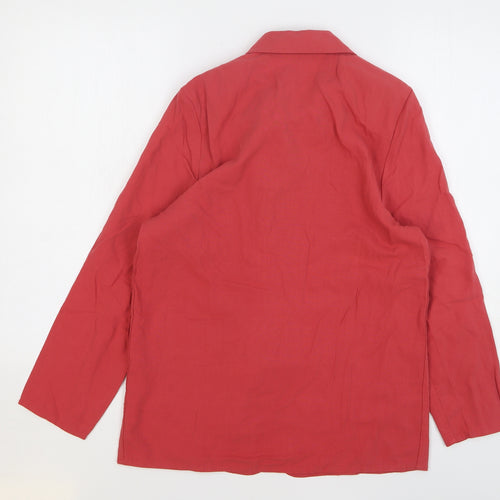 Marks and Spencer Womens Pink Modal Jacket Blazer Size 8