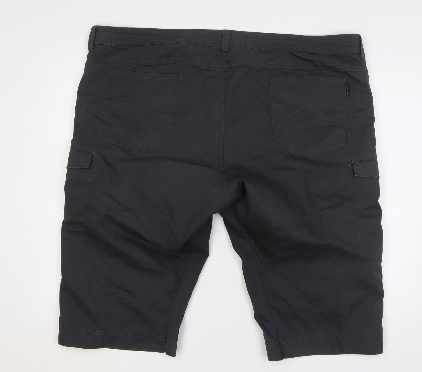 Quechua Mens Grey Polyester Cargo Shorts Size 2XL L16 in Regular Button