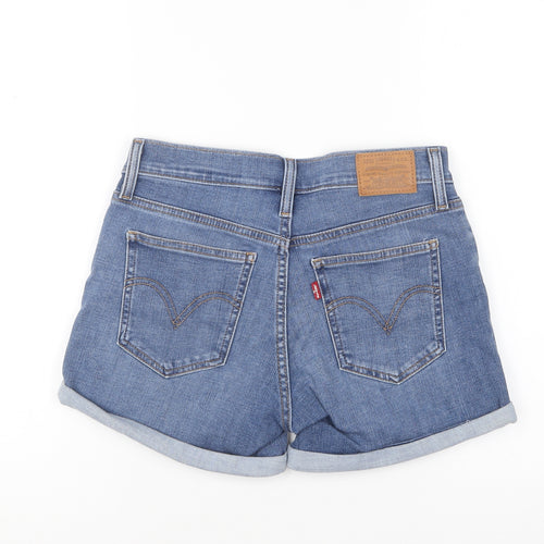 Levi's Womens Blue Cotton Hot Pants Shorts Size 26 in L5 in Regular Button