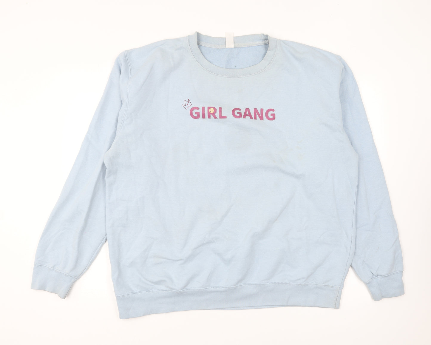 Preworn Womens Blue Cotton Pullover Sweatshirt Size XL Pullover - Girl Gang