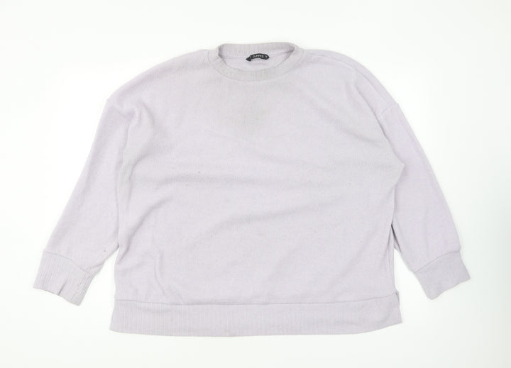 Dunnes Stores Womens Purple Round Neck Polyester Pullover Jumper Size L