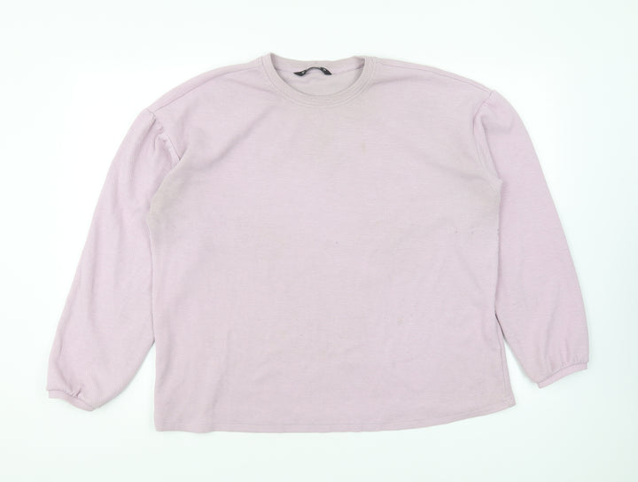 Dunnes Stores Womens Purple Polyester Pullover Sweatshirt Size L Pullover