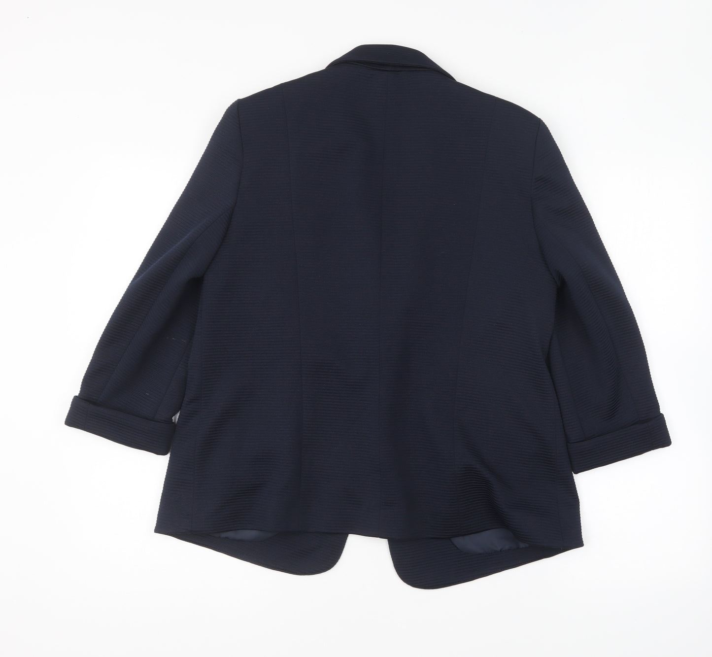 Wallis Womens Blue Striped Jacket Blazer Size 14