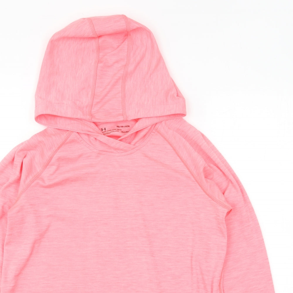 Under armour Womens Pink Polyester Pullover Hoodie Size XS Pullover