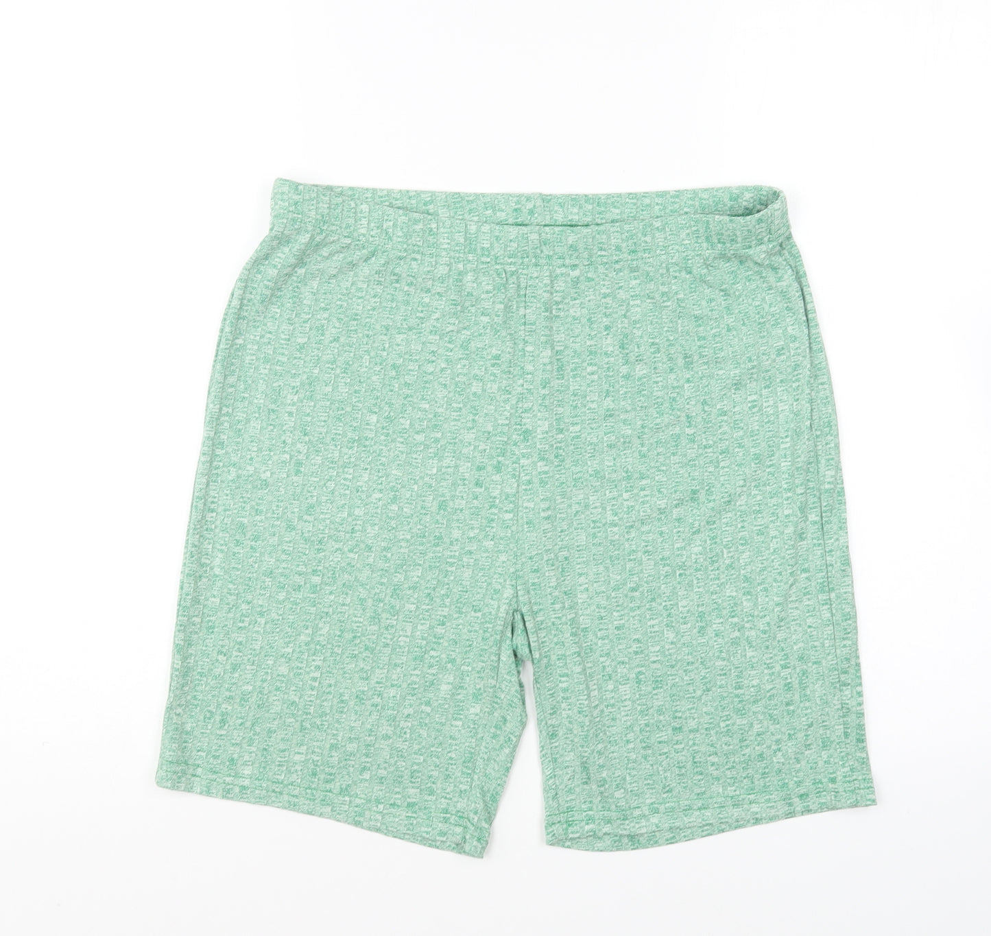SheIn Womens Green Polyester Sweat Shorts Size XL L6 in Regular Pull On