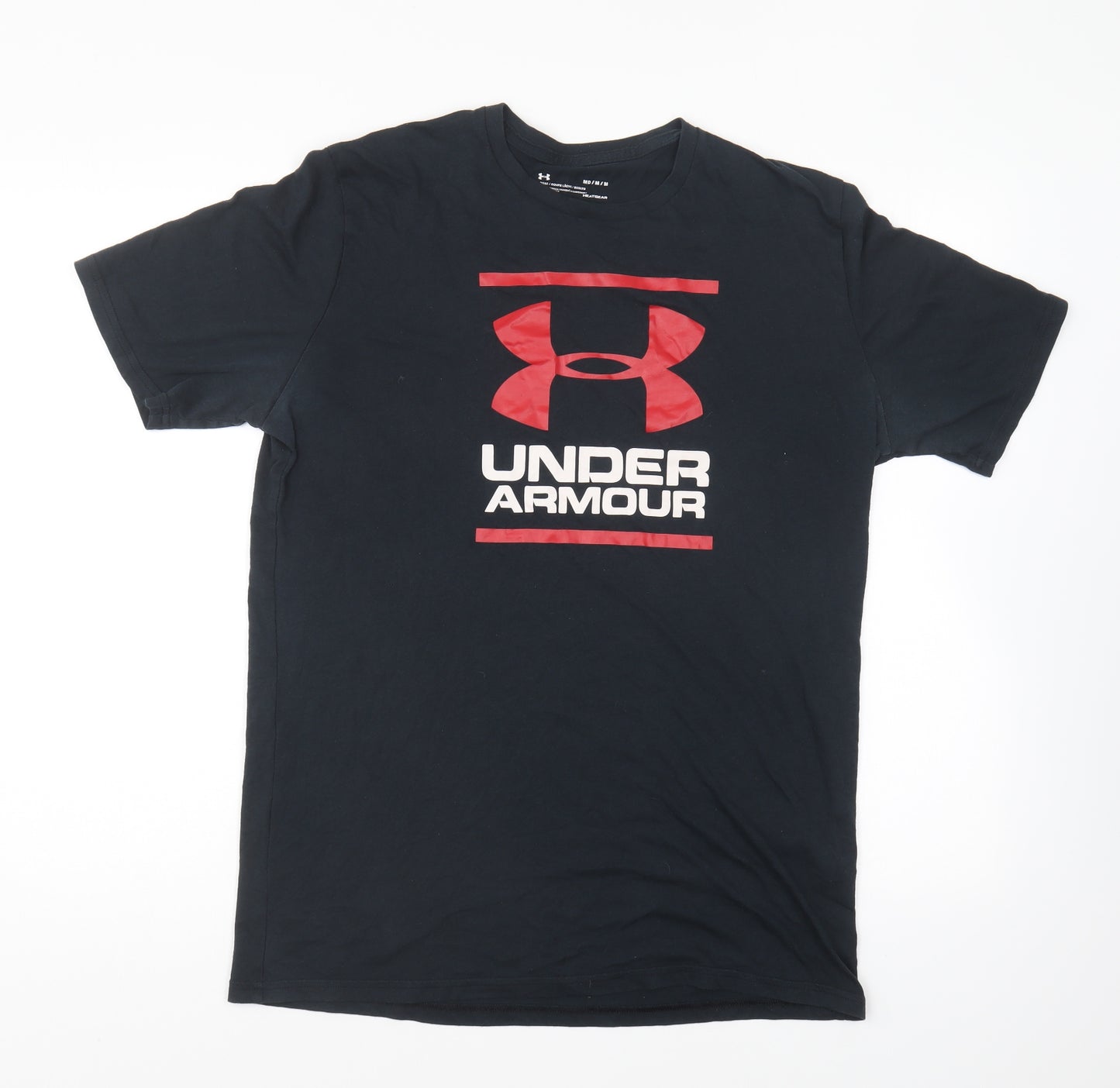 Under armour Mens Black Cotton T-Shirt Size M Round Neck
