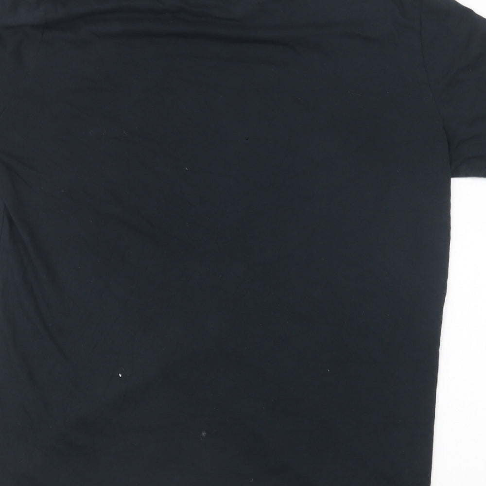 Under armour Mens Black Cotton T-Shirt Size M Round Neck